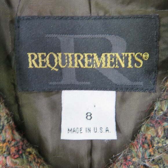 Vintage Brown Tweed Jacket with Shoulder Pads Medium Chunky Knit Cozycore - Picture 4 of 5